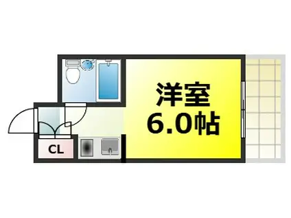 ビバリーヒルズ泉尾(1K/5階)の間取り写真