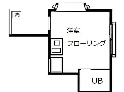 セザールミキ(ワンルーム/2階)の間取り写真