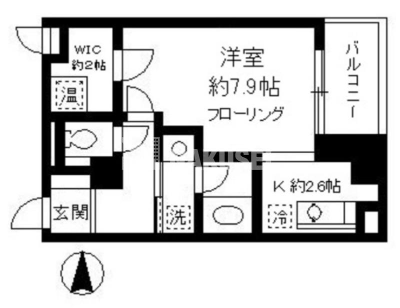 エルカスティージョ ムサシ(1K/3階)の間取り写真