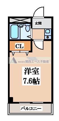 サニーサイド吉田駅前(1K/2階)の間取り写真