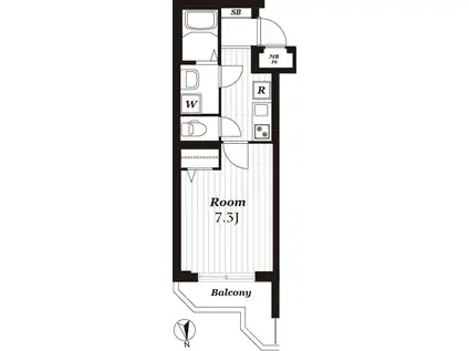MAKIV常盤台(1LDK/3階)の間取り写真
