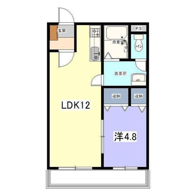 クレール・クー(1LDK/1階)の間取り写真