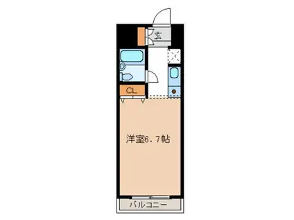 伊勢原七番館(ワンルーム/4階)の間取り写真