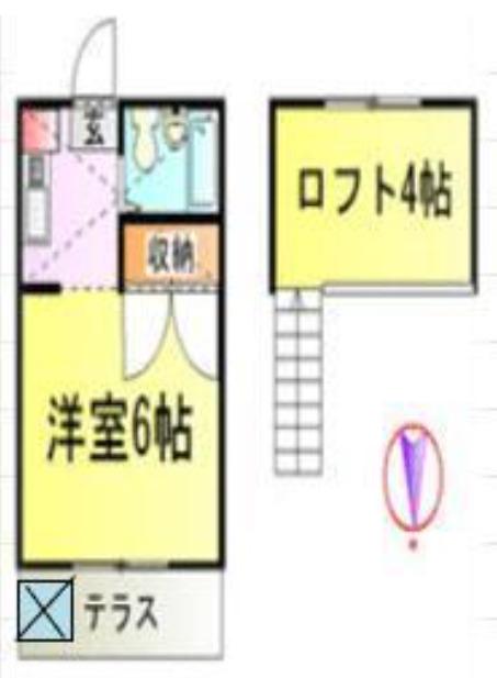S・A・C西八王子(ワンルーム/1階)の間取り写真