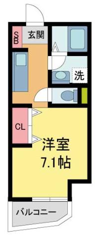 MARSH仁川(1K/2階)の間取り写真