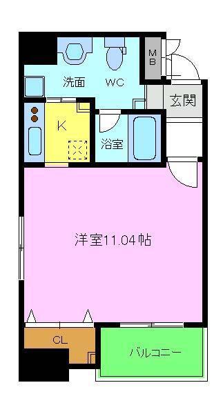 プライムス堺駅前フェニックス通(1K/4階)の間取り写真