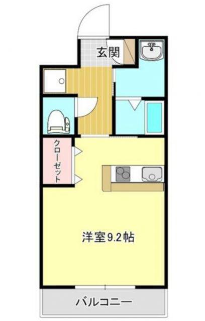 リファレンス大手町(ワンルーム/9階)の間取り写真