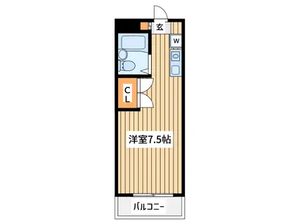 メゾンドサンベール(ワンルーム/4階)の間取り写真