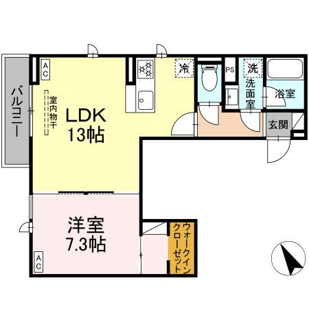 セレスティア桜上水(1LDK/3階)の間取り写真