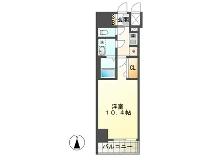 S-RESIDENCE岐阜駅(1K/8階)の間取り写真