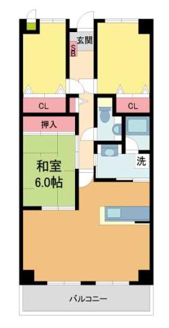 サンテ東甲子園(3LDK/2階)の間取り写真