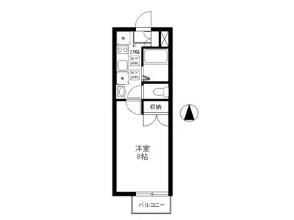 メゾンドラフィーネ(1K/2階)の間取り写真