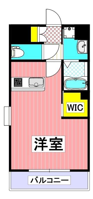 ラーナ新水前寺(ワンルーム/4階)の間取り写真