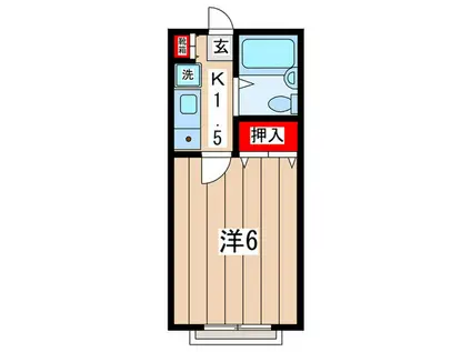 レインパレス(1K/1階)の間取り写真