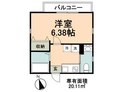 NSーGATE 青井 SECOND STAGE(1K/3階)の間取り写真