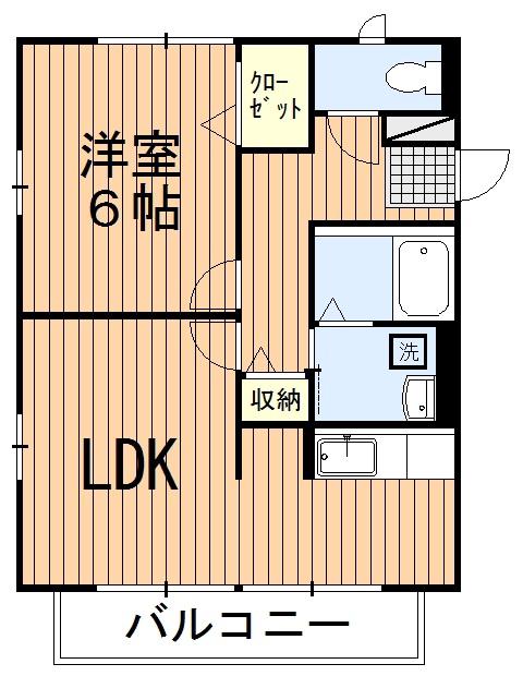 フローラ(1LDK/2階)の間取り写真