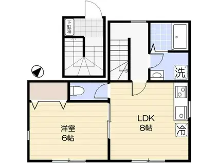 ルノン千川(1LDK/2階)の間取り写真