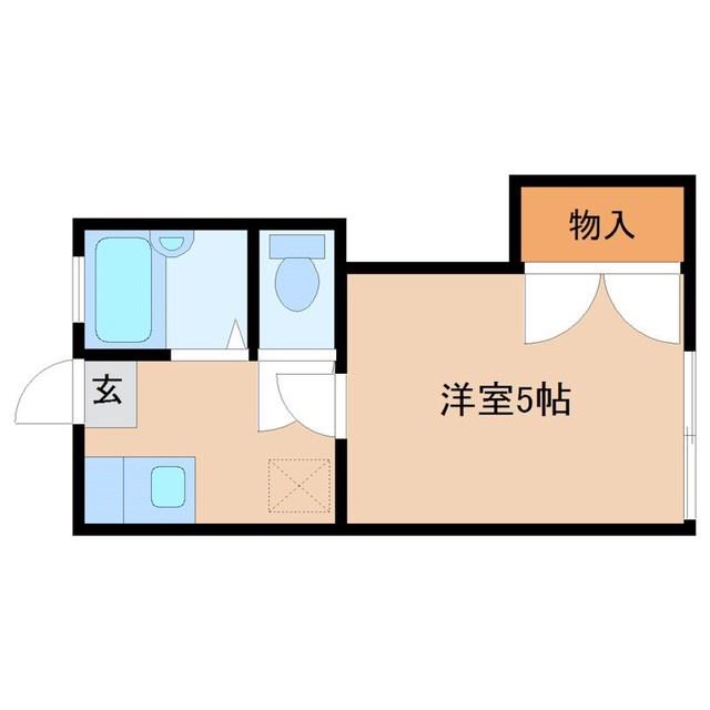 光コーポ(1K/2階)の間取り写真