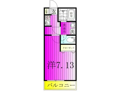 センターパーク馬橋III(1K/3階)の間取り写真