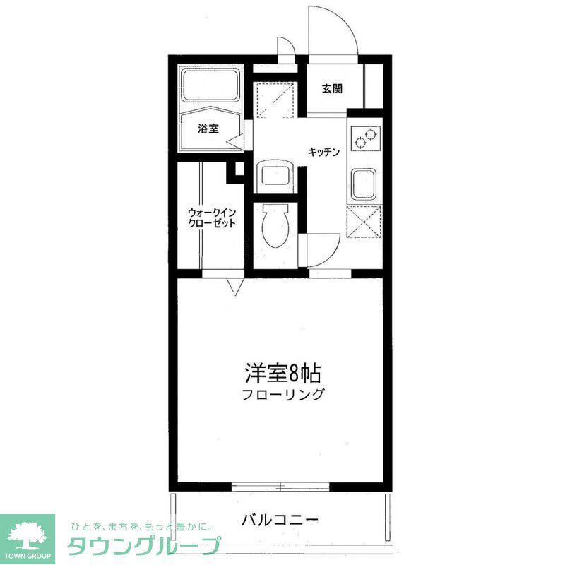 クレールワタナベ(ワンルーム/1階)の間取り写真