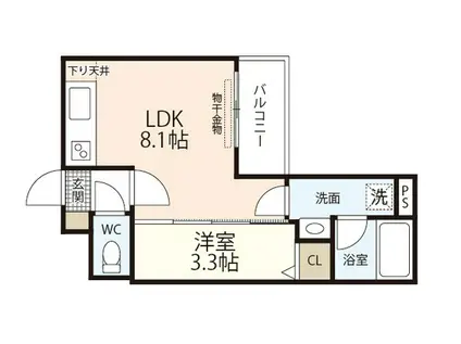 MOVE高須駅前(1LDK/2階)の間取り写真