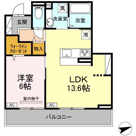 グリーン リンクス(1LDK/3階)の間取り写真