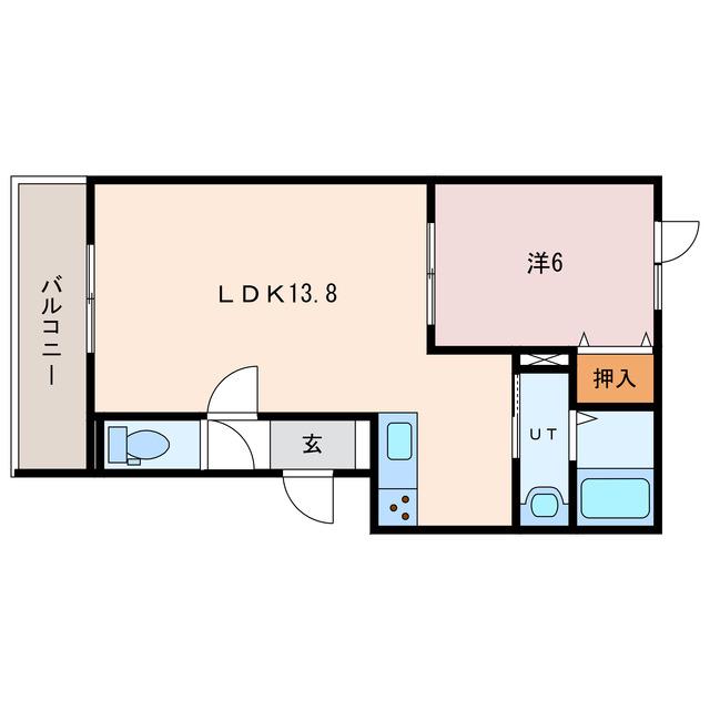 アリス栄(1LDK/2階)の間取り写真