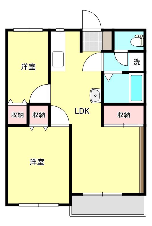 グリーンハウス参番館(3DK/3階)の間取り写真