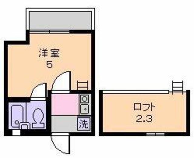 ローズアパートR39番館(1K/1階)の間取り写真