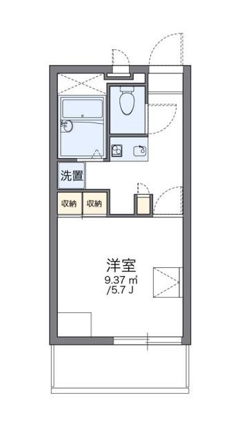 レオパレスM&MS(1K/2階)の間取り写真