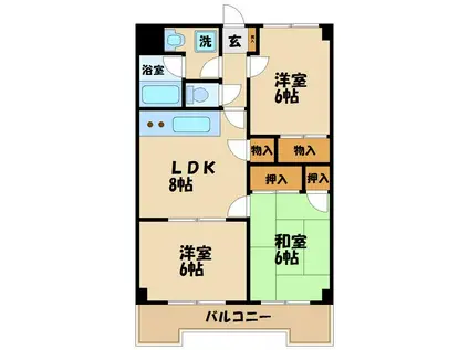 スプランドゥール国領(3DK/3階)の間取り写真