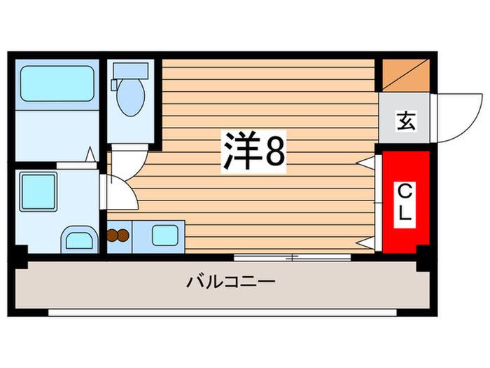 エスティーヴォ北大宮(ワンルーム/3階)の間取り写真