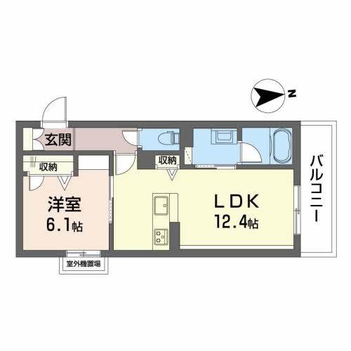 グランはい21(1LDK/3階)の間取り写真