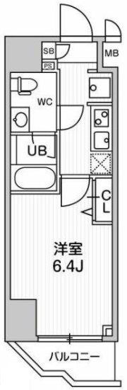 オルタナ横濱阪東橋(1K/1階)の間取り写真