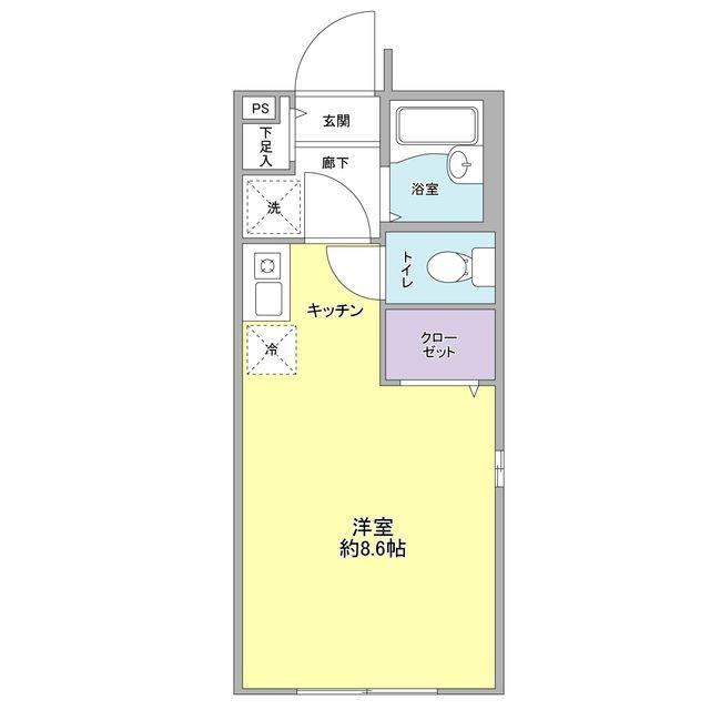 メゾンプルミエ136(ワンルーム/2階)の間取り写真