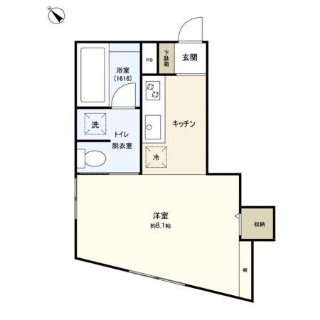 CASATAGAJO(ワンルーム/1階)の間取り写真