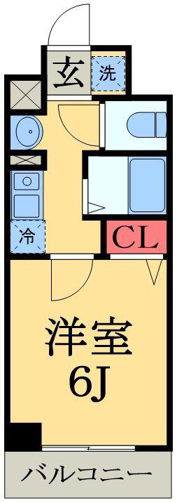 芝コーポ三号館(1K/7階)の間取り写真