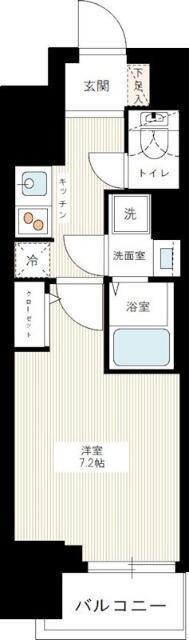 HYS三ノ輪(1K/4階)の間取り写真