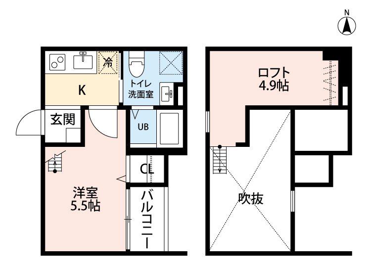 コンフォート鈍池(1SK/1階)の間取り写真