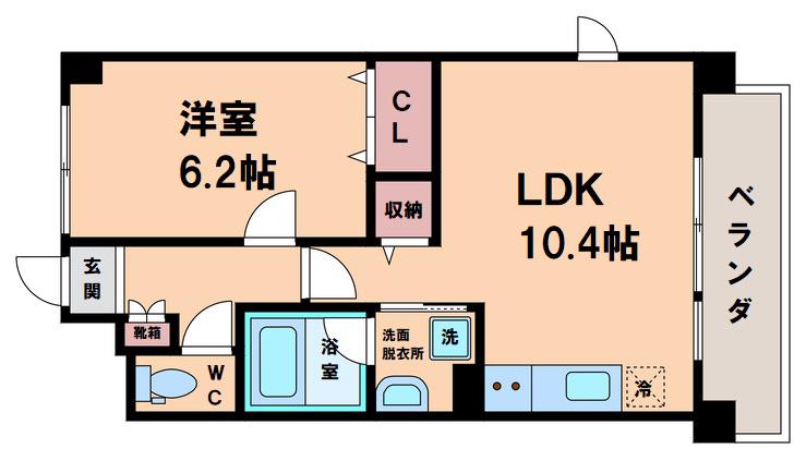 ST.PRIERE(1LDK/5階)の間取り写真