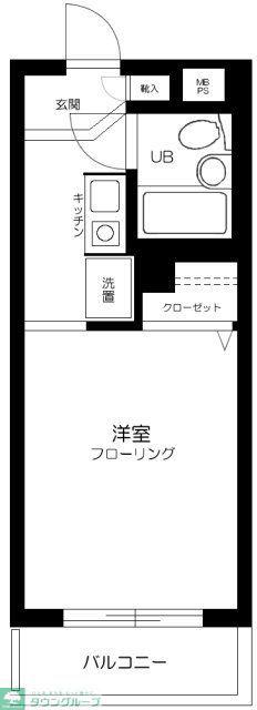 レクセル目黒(1K/2階)の間取り写真