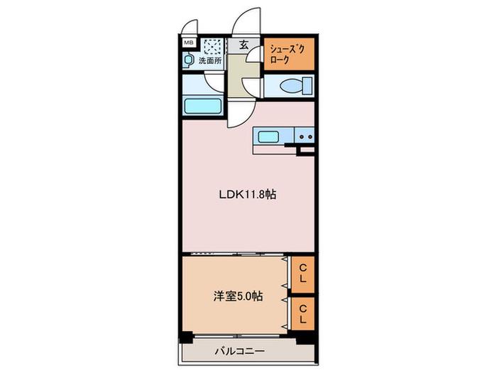 ESTAGEO関目高殿(1LDK/7階)の間取り写真
