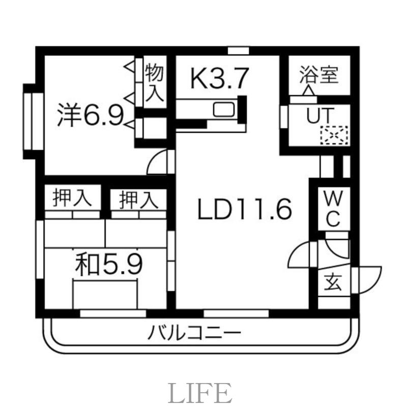 メゾンド・グルーひばりが丘(2LDK/3階)の間取り写真