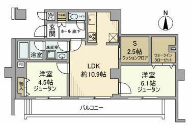 サニーハイツ横須賀桜が丘(2SLDK/4階)の間取り写真