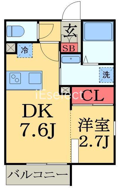 MYSTYLE新習志野(1DK/3階)の間取り写真