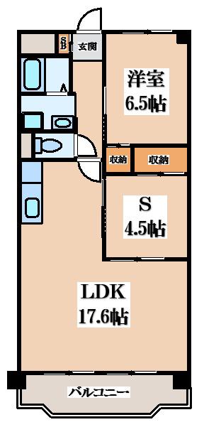 コーポ南野(1SLDK/1階)の間取り写真