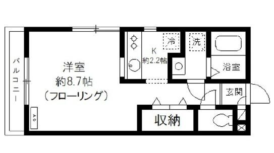 マ・メゾン中野(1K/2階)の間取り写真