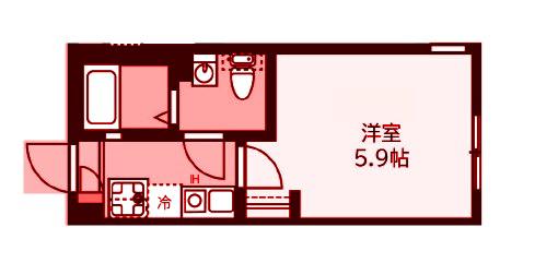 FLBレジデンス金沢文庫(1K/2階)の間取り写真