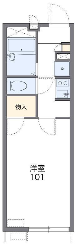 レオパレスIKEBE(1K/2階)の間取り写真