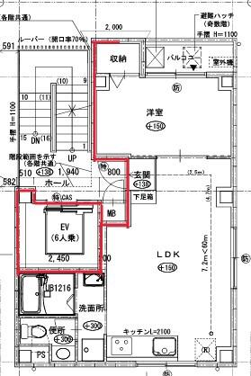 GRACEMAISONTANIMACHI6(1LDK/2階)の間取り写真